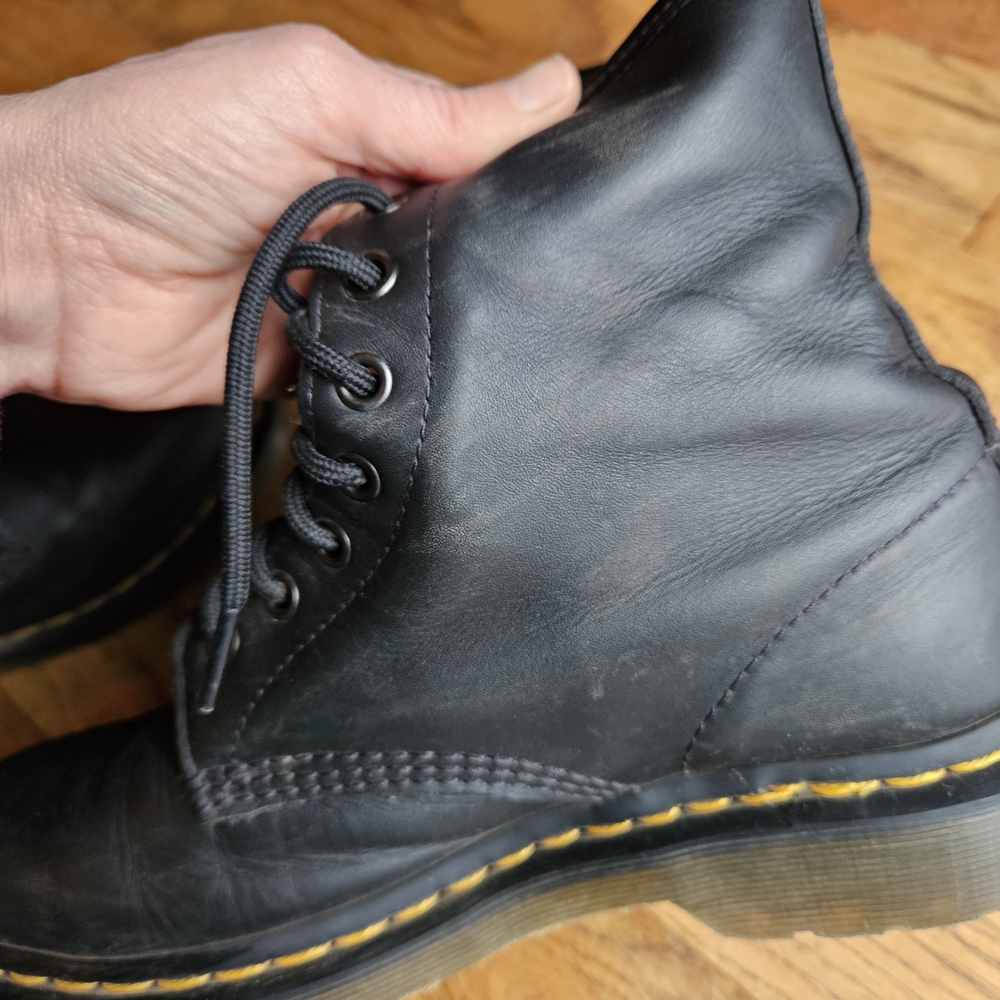 Dr. Martens Black Boots with Yellow Stitching - Picture 9 of 9